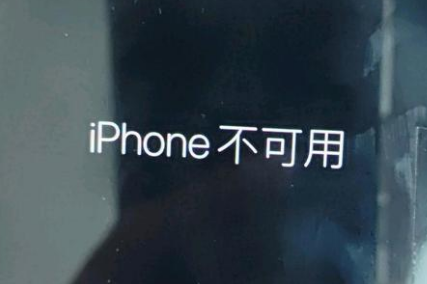 荣邦乡苹果服务网点分享锁屏界面显示“iPhone 不可用”如何解决 