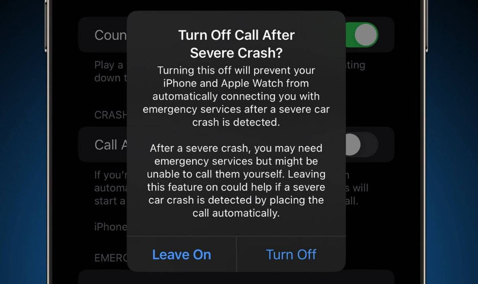 荣邦乡苹果14维修分享 iPhone 14 和 Apple Watch 上关闭崩溃检测 